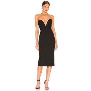 Veronica Beard Colebrook Sweetheart Strapless Black Dress. Size 14